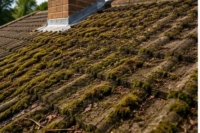 Roof Moss Removal in Cheshire by A & E Roofing