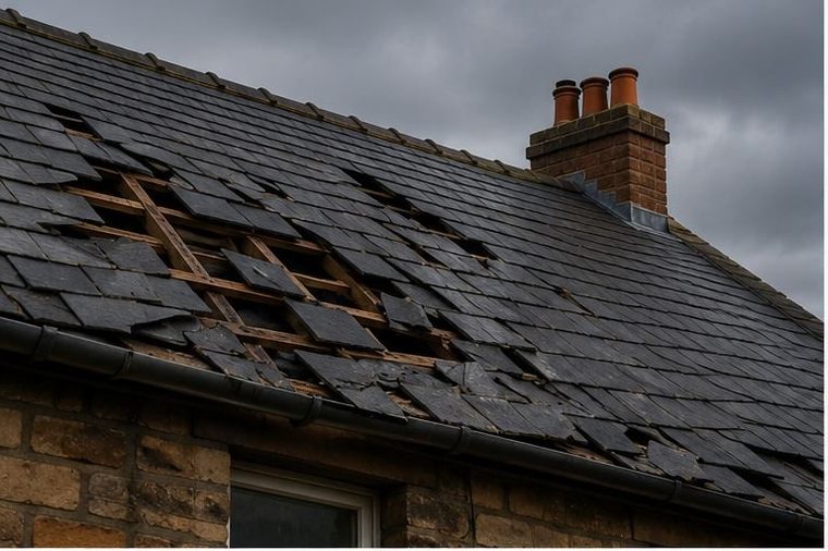 Storm Damage Roof Repairs in Cheshire by A & E Roofing